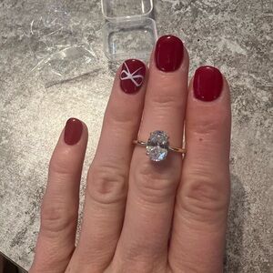 Size 6 moissanite ring